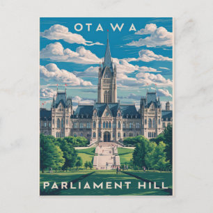 Ottawa parliament hill  postcard