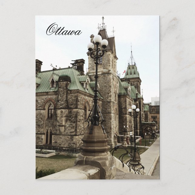 Ottawa, Parliament Hill Postcard (Front)