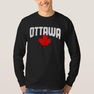 Ottawa Quebec Maple Leaf Canada Canadian Flag Prid T-Shirt