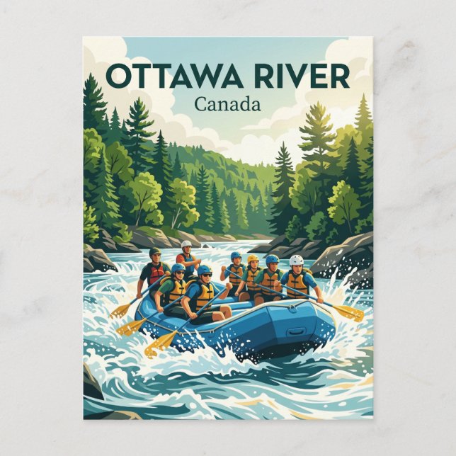 Ottawa River Whitewater Rafting Section (Foresters Postcard (Front)
