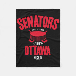 Ottawa Senators Hockey Puck Black Officially Licen Fleece Blanket