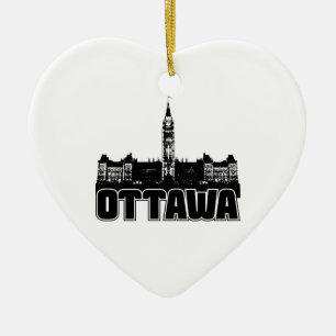 Ottawa Skyline Ceramic Ornament