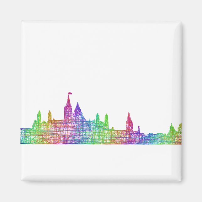 Ottawa skyline magnet (Front)