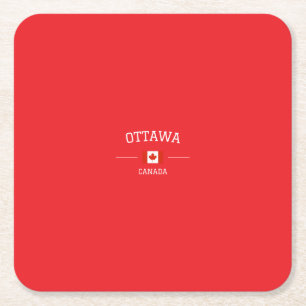 Ottawa Square Paper Coaster