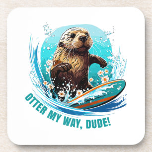 Otter 841 Surfing Otter She Steals Surfboards Otte Coaster