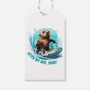 Otter 841 Surfing Otter She Steals Surfboards Otte Gift Tags