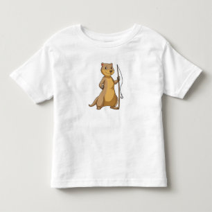 Otter as Fisher with Fishing rod Toddler T-shirt