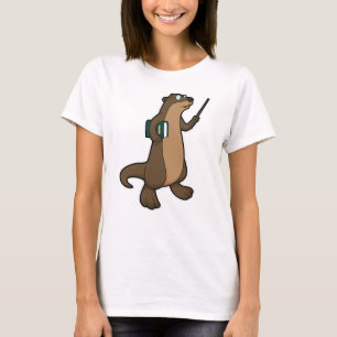 Otter as Teacher with Book & Pointer T-Shirt