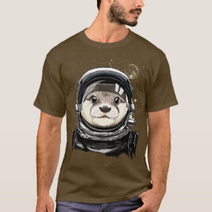 Otter Astronaut Space Exploration Astronomy Lover T-Shirt