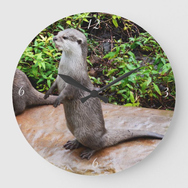 Otter Be Talking Large Round Wall Clock. Large Clock (Front)