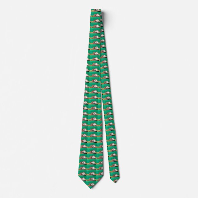 Otter Best Friends Painting Tie (Front)