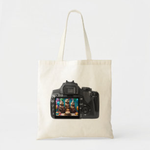 Otter Birthday Party In Viewfinder In Camera, Tote Bag