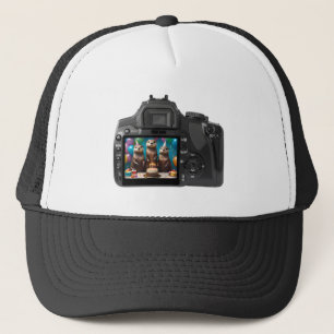 Otter Birthday Party In Viewfinder In Camera, Trucker Hat