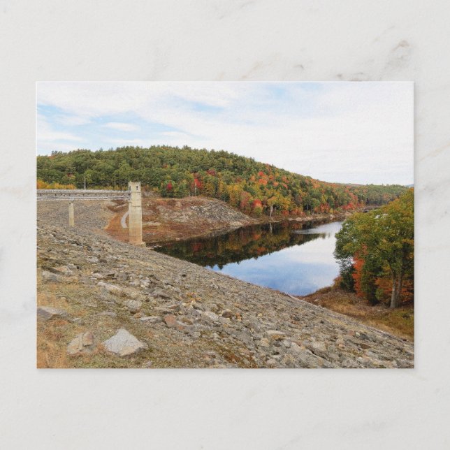 Otter Brook Dam in Autumn Postcard (Front)