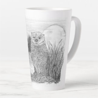 Otter by Lake Latte Mug