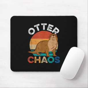 Otter Chaos For Men Women Cute Otter Lover Animal Mouse Pad