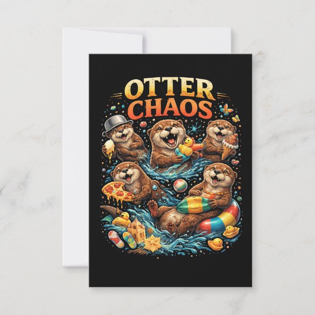 Otter Chaos Thank You Card (Front)