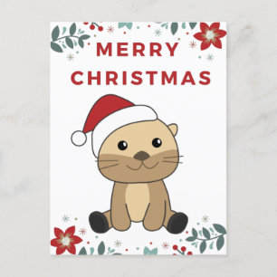 Otter Christmas Snow Winter Animals Otter Holiday