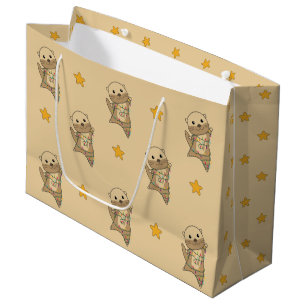 Otter Christmas Snow Winter Animals Otter Large Gi Gift Bag