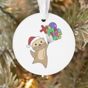 Otter Christmas Snow Winter Animals Otter Ornament