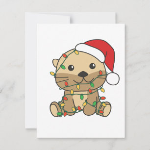 Otter Christmas Winter Animals Holiday Otters