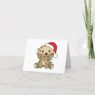 Otter Christmas Winter Animals Holiday Otters Card