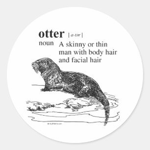 OTTER CLASSIC ROUND STICKER