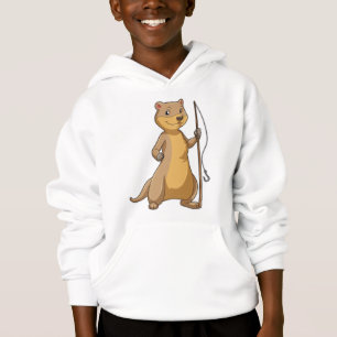 Otter comme Fisher avec canne à pêche