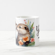 Otter Couple Kissing Together Forever Valentine