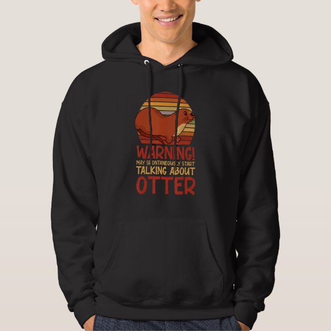 Otter Cute Animal Sea Otters Fun   Hoodie (Front)