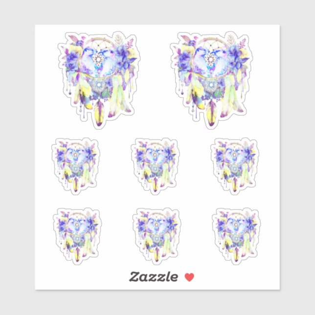 Otter Dreamcatcher Blue Yellow Floral (Sheet)