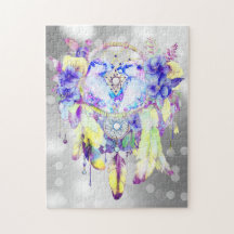 Otter Dreamcatcher Blue Yellow Floral