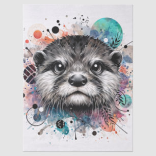 Otter Face Multicolor Tissue Paper