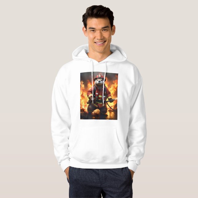 Otter Firefighter, Hoodie (Front Full)
