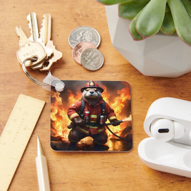 Otter Firefighter, Keychain (Desk)