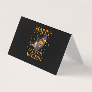 Otter Gift   Happy Otter Cute Sea Otter Halloween Business Card