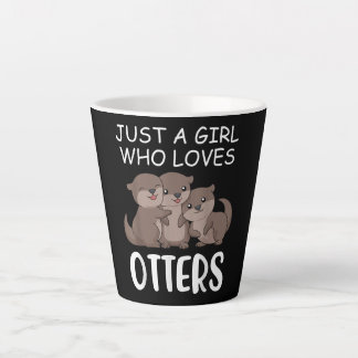 Otter Gift | Just A Girl Who Loves Otters Latte Mug