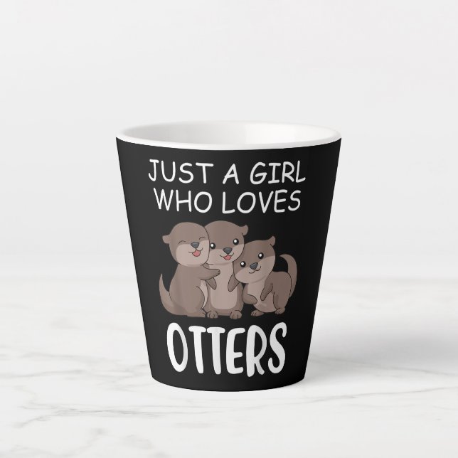 Otter Gift | Just A Girl Who Loves Otters Latte Mug (Front)