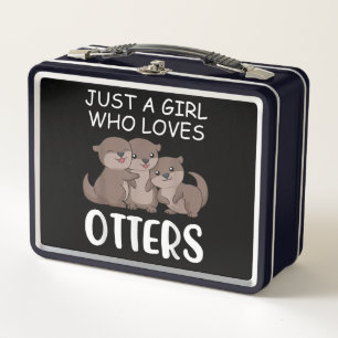 Otter Gift   Just A Girl Who Loves Otters Metal Lunch Box