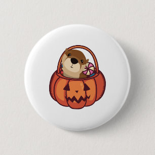 Otter Halloween 2 Inch Round Button