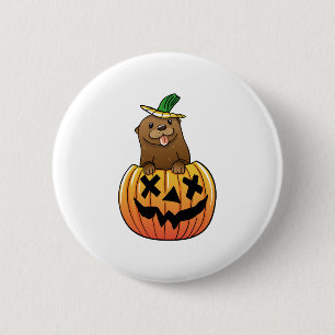 Otter Halloween  2 Inch Round Button