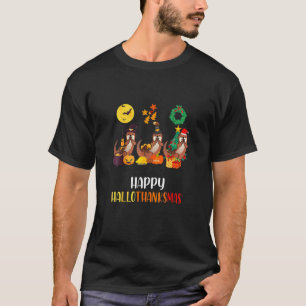 Otter Halloween Pup Christmas Happy Hallothanksmas T-Shirt