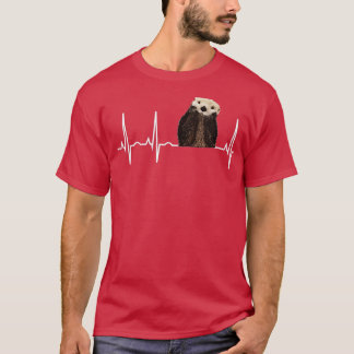 Otter Heartbeat Shirt  Cute Otter Lover Gift Tee 