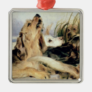 Otter Hounds Metal Ornament