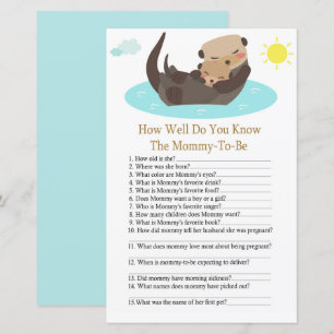 Otter how well do you know baby shower game