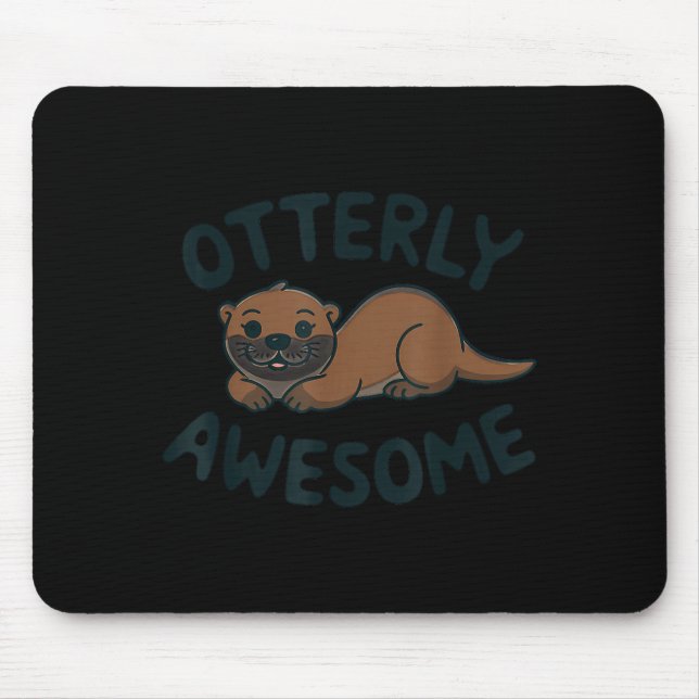 Otter In A Cket Funny Otter Pajamas Sea Otter Cost Mouse Pad (Front)