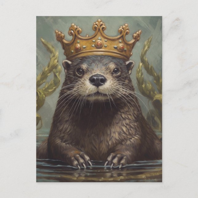 Otter in a Crown Postcard (Front)