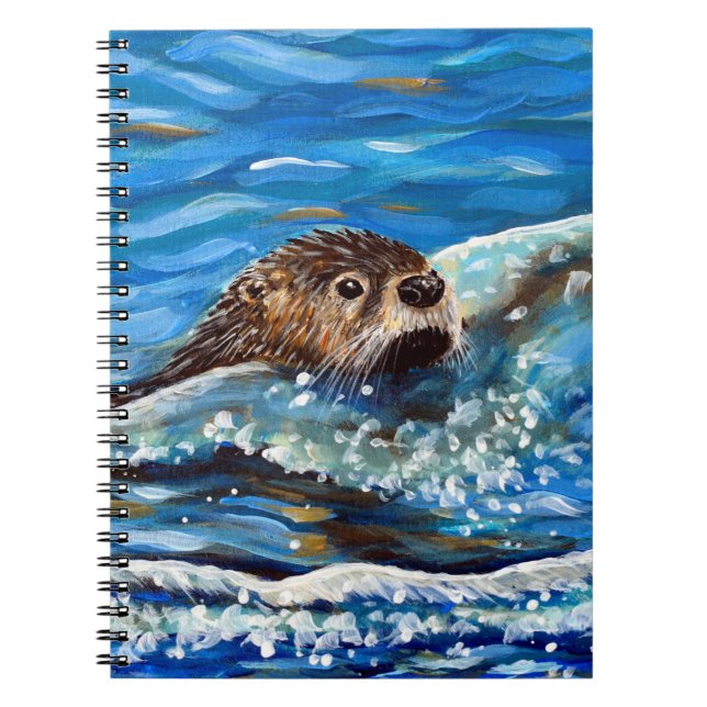 Otter in the Sea Painting Notebook (Front)