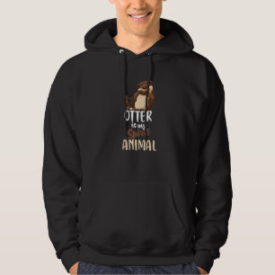 Otter Is My Animal Lutra Mink Animal Humour Prem Hoodie