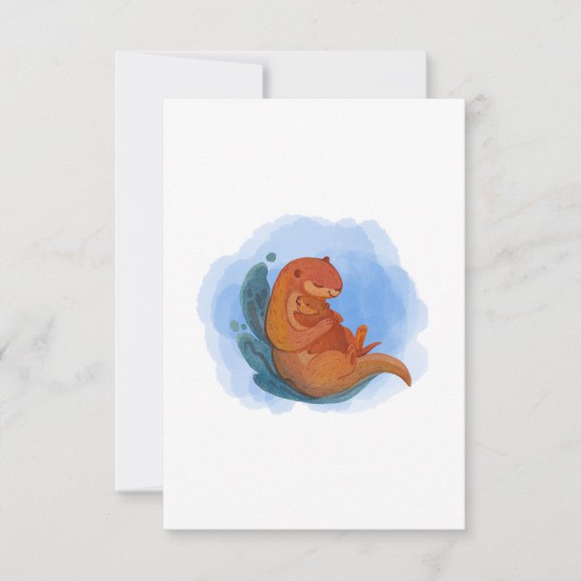 Otter Love Blank Card (Front)